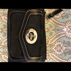 Coach Monogram Canvas Corin Purse with Key Chain